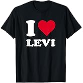Red Heart I Love Levi T-Shirt