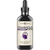 Think Above Vitamin B6 Liquid Drops - Pyridoxine hcl - 17 mg 1000% DV - Filler Free - 30 Day Supply - (2 oz) for Adults