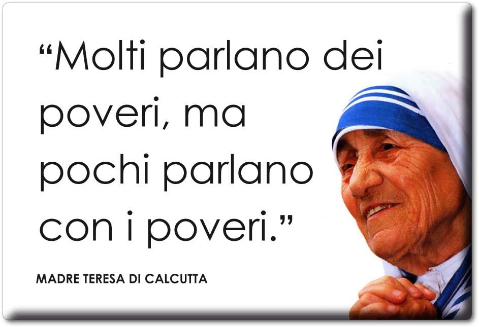 Enjoymagnets Madre Teresa Di Calcutta Calamita Magnete Aforismi Frasi Formative Personaggi Famosi Crescita Personale Amazon It Casa E Cucina