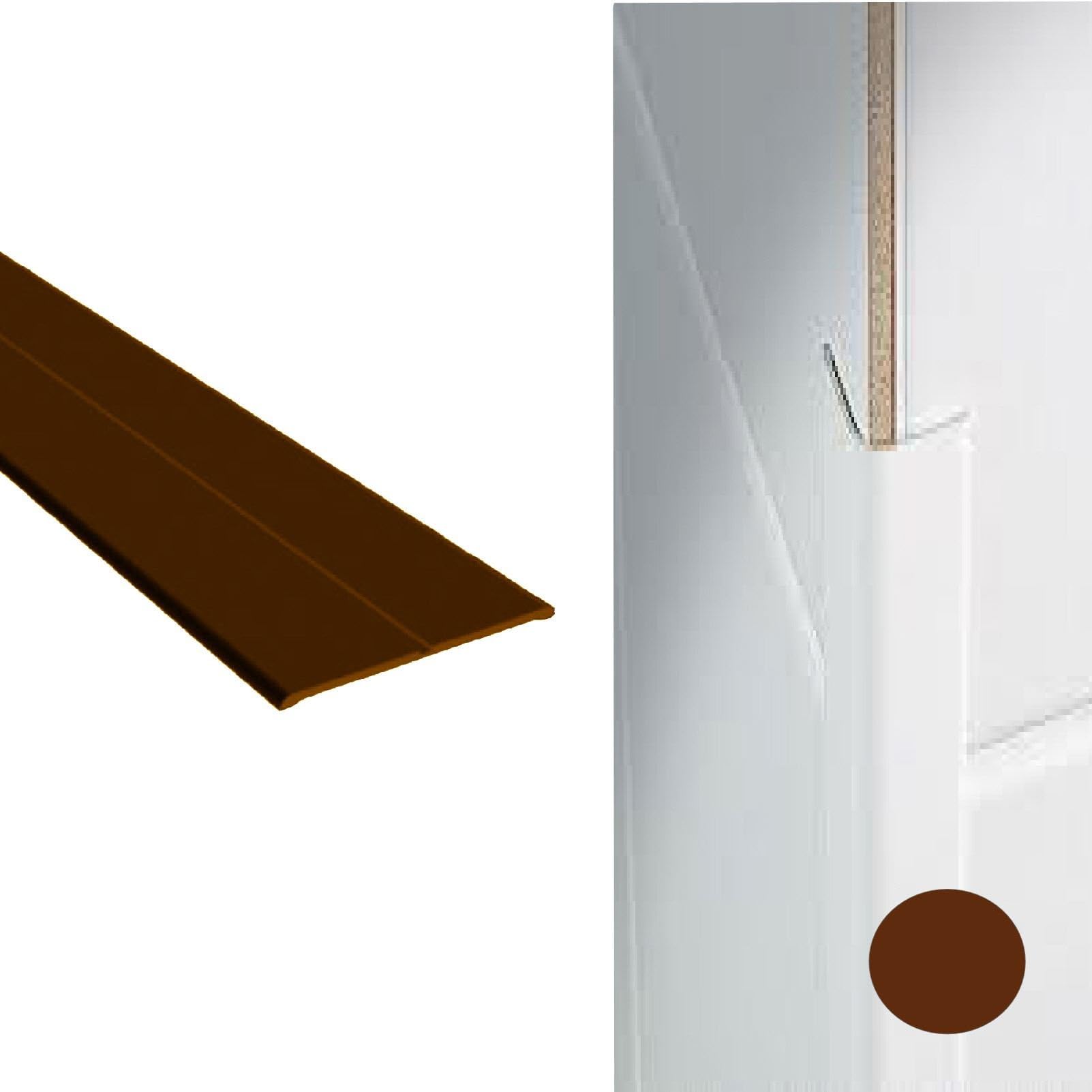 Brown UPVC Plastic Flexible Flexi Angle Trim 50mm x 50mm x 5 Metres in Length