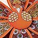 Techinal 1 Pcs Windmills Decorative, Double Layer Peacock Sequins Windmill Colorful Wind Spinner Kids Toy Home Garden Decor ( Orange ）