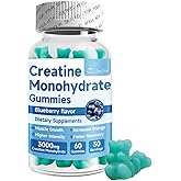SpenHerb Creatine Monohydrate Gummies,Creatine Monohydrate for Muscle Strength, Muscle Builder, Energy Boost, Pre-Workout Supplement(60 Count)