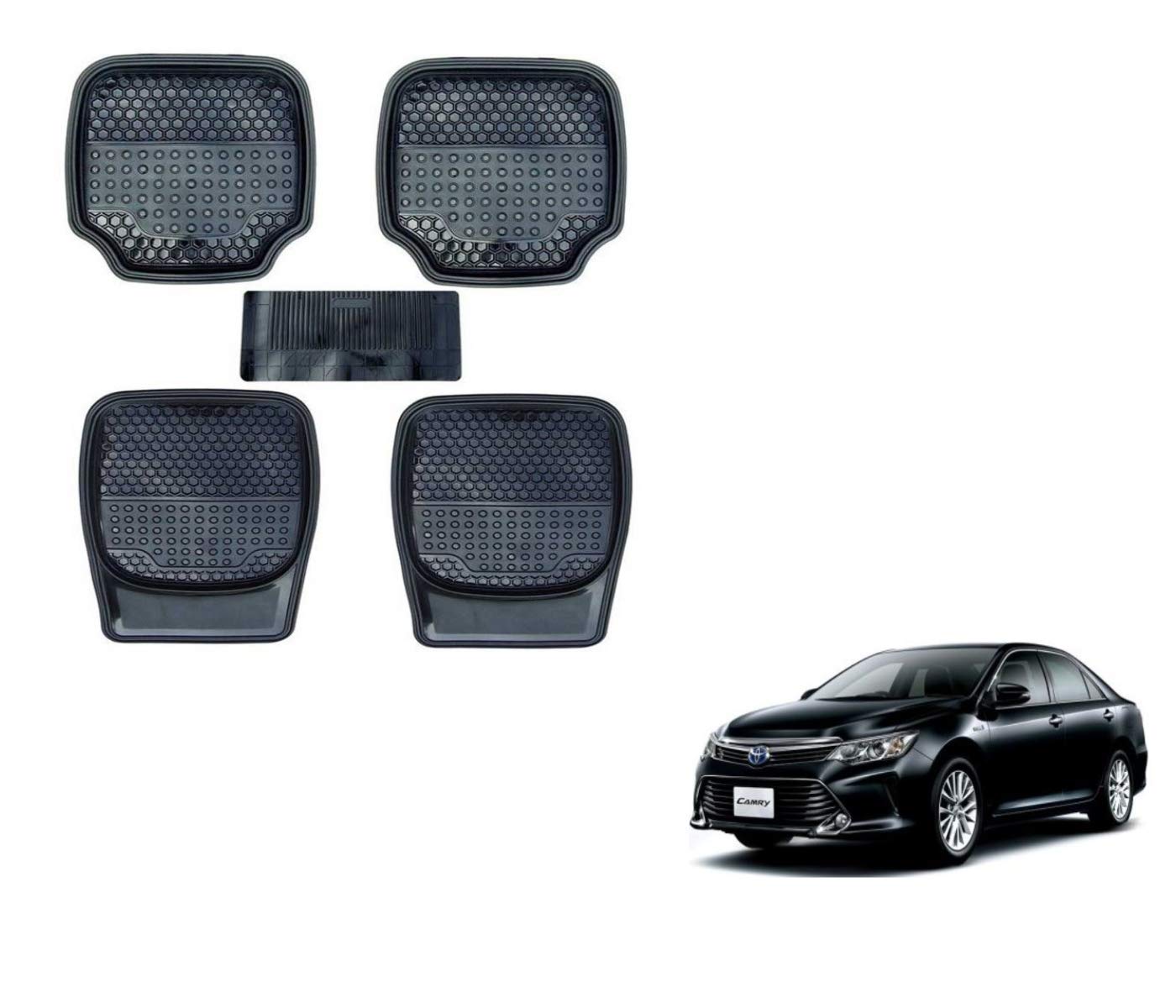Autyle Pvc 3g Honey Car Foot Floor Mats For Toyota Camry Black