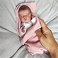 GYCV Lifelike Mini Reborn Dolls Boy Cheap 10 Inch Real Life Sleeping Newborn Baby Dolls That Look Real Babies Soft Cloth Body Realistic Eyes Closed Baby Dolls Toys Gifts for Kids Age 3 +