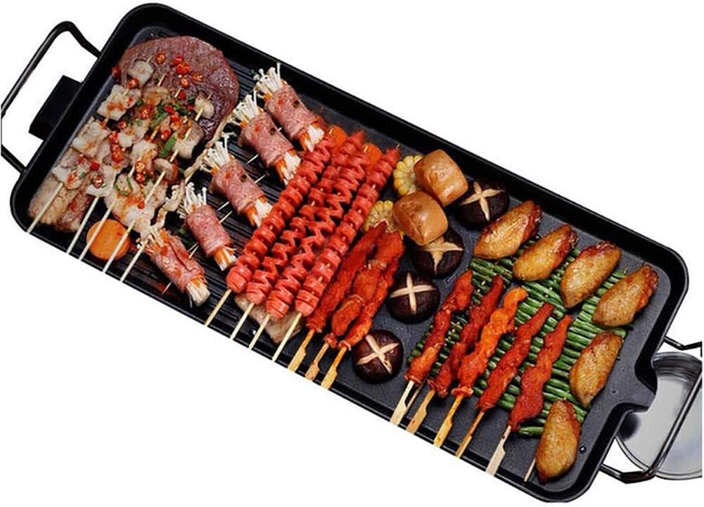 Review Electric Griddle,Electric BBQ Grill, Adjustable Temperature