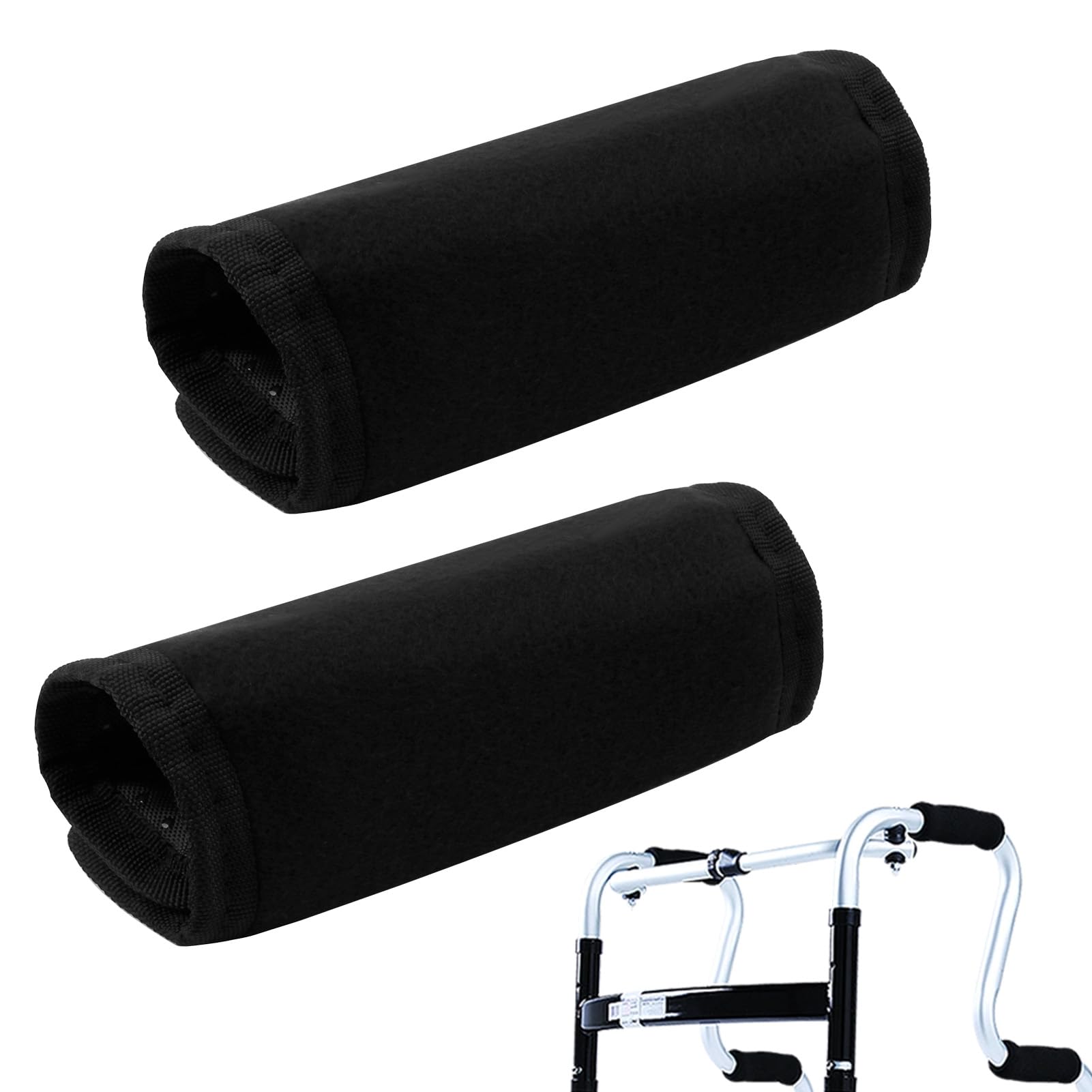 Padded Hand Grips for Walkers, Rollators, Crutches, and Zimmers - Soft Foam Crutch Handle Covers - Cushioned, Non-Slip Pads for Mobility Aids, Wheelchairs - Senior and Elderly Comfort Grippers