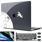 CISSOOK Black Astronaut Case Compatible with MacBook Pro 13 Inch 2020-2025 Release A2338 A2251 A2289, Plastic Hard Shell with Keyboard Cover for MacBook Pro 13 M2 M1 with Touch Bar