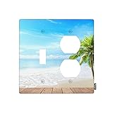 Pznen 2-Gang 1-Toggle/1-Duplex Wall Plate, Hawaiian