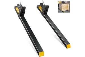 VEVOR Pallet Forks, 4000 lbs Clamp on Pallet Forks, 60" Total Length Heavy Duty Pallet Forks, Tractor Bucket Forks for Tractor Attachments, Skid Steer, Loader Bucket
