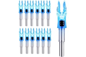 DEEPOWER S Lighted Nocks for Arrows .244/6.2mm 6/12 Pack Lighted Arrow Nocks for Archery Hunting