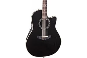 Ovation Standard Balladeer 2771AX Acoustic-electric Guitar, Black