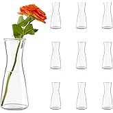 Small Clear Glass Bud Vases 10Pcs Mini Vases for Flowers Tulip Eucalyptus Plants, Glass Flower Vases for Centerpieces Dining Table, Clear Bud Vases Bulk for Wedding Party Bridal Shower Home Decor