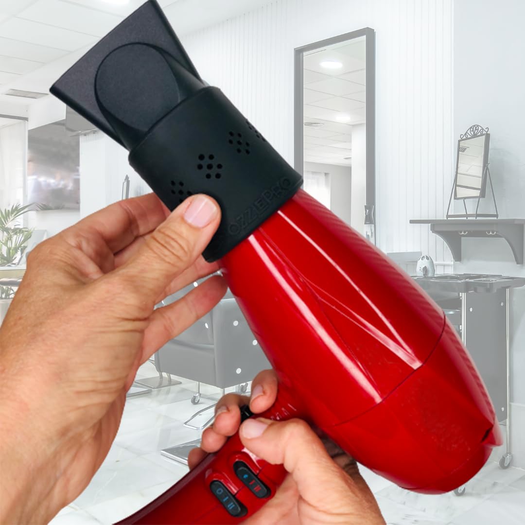 SnozzlePro Universal Hair Dryer Attachment Adapter, Patented Silicone Design Provides a Secure Fit for Concentrator Nozzles and Hair Diffusers - Fits Most Nozzle Diameters 1.5” - 2.25”