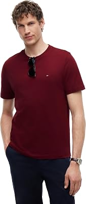 Men's, ESS Seasonal Reg Fit Solid Tee Mw0Mw39995, S/S T-Shirt, Burgundy, S