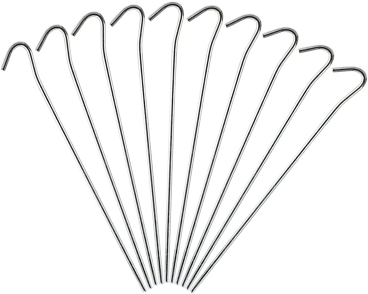 50-Pack Galvanised Tent Pegs – 9" Heavy-Duty Metal Pegs for Camping, Strong Steel Rust-Free Tent Hooks for Hard Ground
