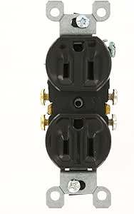 Leviton 5320-ECP 15 A, 125 V, receptáculo dúplex, grado residencial
