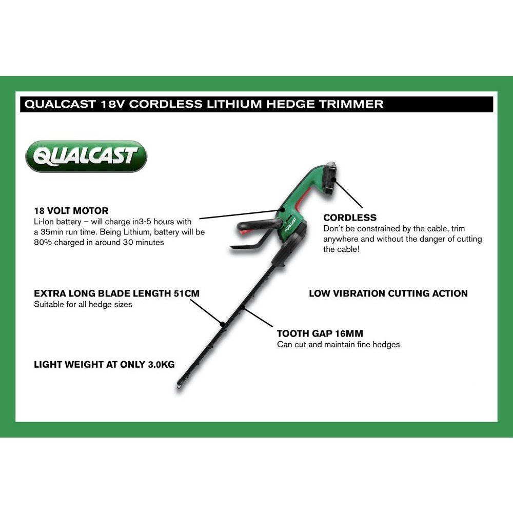 qualcast hedge trimmer battery