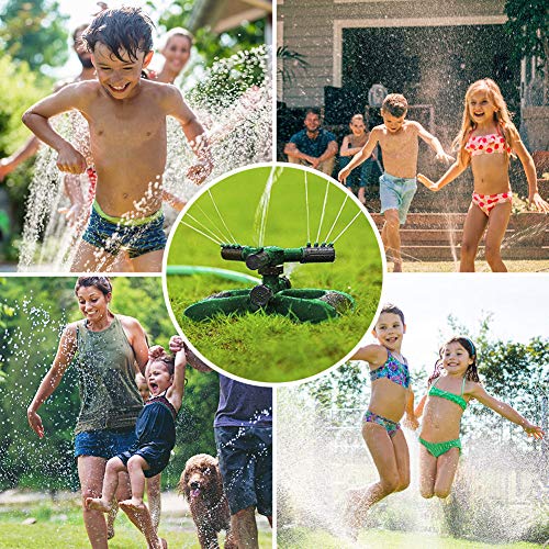 Vimpro Lawn Sprinkler, Automatic 360 Degree Rotating Lawn Garden Sprinkler Irrigation System Covers Large Area with Leak-Free Design, Summer Outdoor Water Park Accessories for Kids, Butterfly Shape