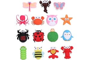 Lexziuo 15PCS Creative Cable Protector, Cute Cartoon Cord Saver Wire Cover, Flexible Charging Cable Bite Clip to Prevent Brea