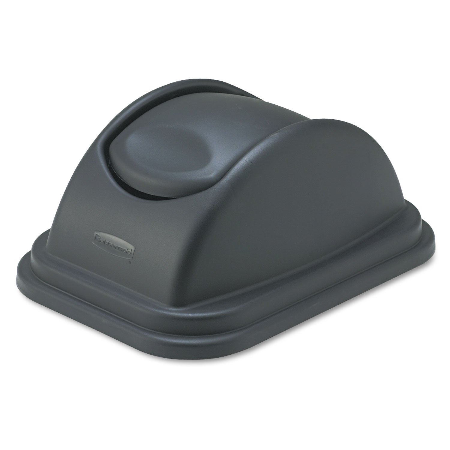 Photo 1 of Rubbermaid Commercial Products Swing Top Wastebasket Lid, Compatible with 41QT/10.25G RCP Wastebaskets, Polypropylene, Black, Lid Only
