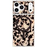 Flaunt Official Square Protective Case - Compatible with iPhone 17 Pro Max - Compatible with MagSafe & Wireless Charging - Drop-Tested & Shockproof - (Blonde Tortoise Shell)