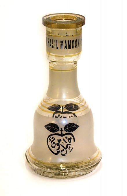 Khalil Mamoon Schwarz Original Apple Shisha Wasserpfeife Glas Boden – 30 cm