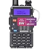 Mirkit Radio UV-5R MK5 8 Watt Max Power 2021 1800 mAh Li-Ion Battery Pack Analog Police Scanner, Race Scanner, Emergency Radi