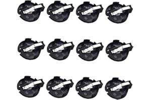 LampVPath (Pack of 12 CR2032 2025 2015 Battery Holder, Coin Cell Button Socket Holder Case, CR2032 2025 2015 Coin Cell Button
