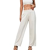 Beautiful Nomad Women's Linen Pants Casual High Waisted Wide Leg Pant Baggy Trousers with Pockets