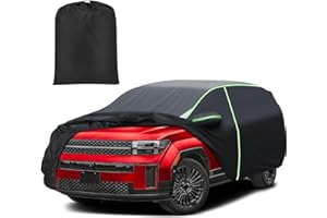 Mixsuper Liner Car Cover for Hyundai Santa Fe 2006-2026, 7 Layers Full Car Cover All Weather Car Covers for Santa Fe, Waterproof Outdoor Cover with Zipper Door Reflective Strips