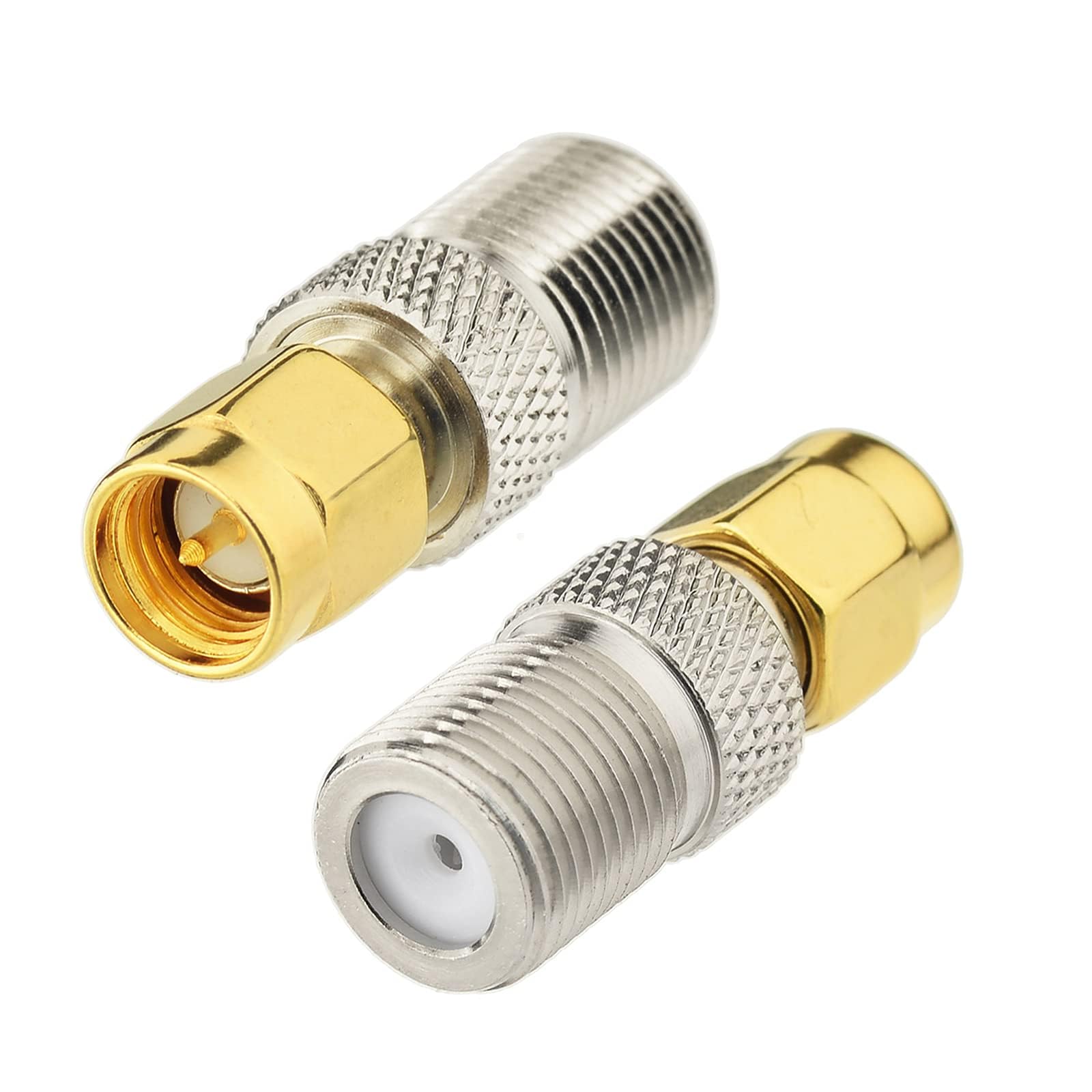 Bingfu SMA to F Type Adapter DAB Aerial RF Coax Adapter SMA Male to F Female Antenna Connector RF Converter Set (2 pcs) for FM/AM/DAB+ Radio Pioneer Pure