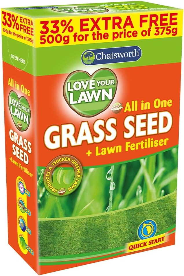 Chatsworth Love Your Lawn Grass Seed 500 g Ready To Use All In One