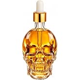 Vallary Skull Glass Dropper Bottle for Bitters, Oils and Extracts, Clear