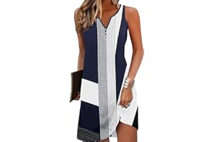 lcepcy Boho Dresses for Women 2024 Summer Ethnic Printed Dress Loose Tunic Dress Beach Vacation Knee Length Dress