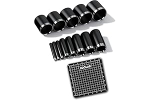 JIDOLAR Leather Circle Cutter Tool Set, 13 Pieces Small Circle Punch Tools 1/3/5/7/9/11/13/15/17/19/21/23/25mm, High Carbon Steel Round Cutting Dies - Leather Hole Punch Tool Kit for DIY Leathercrafts