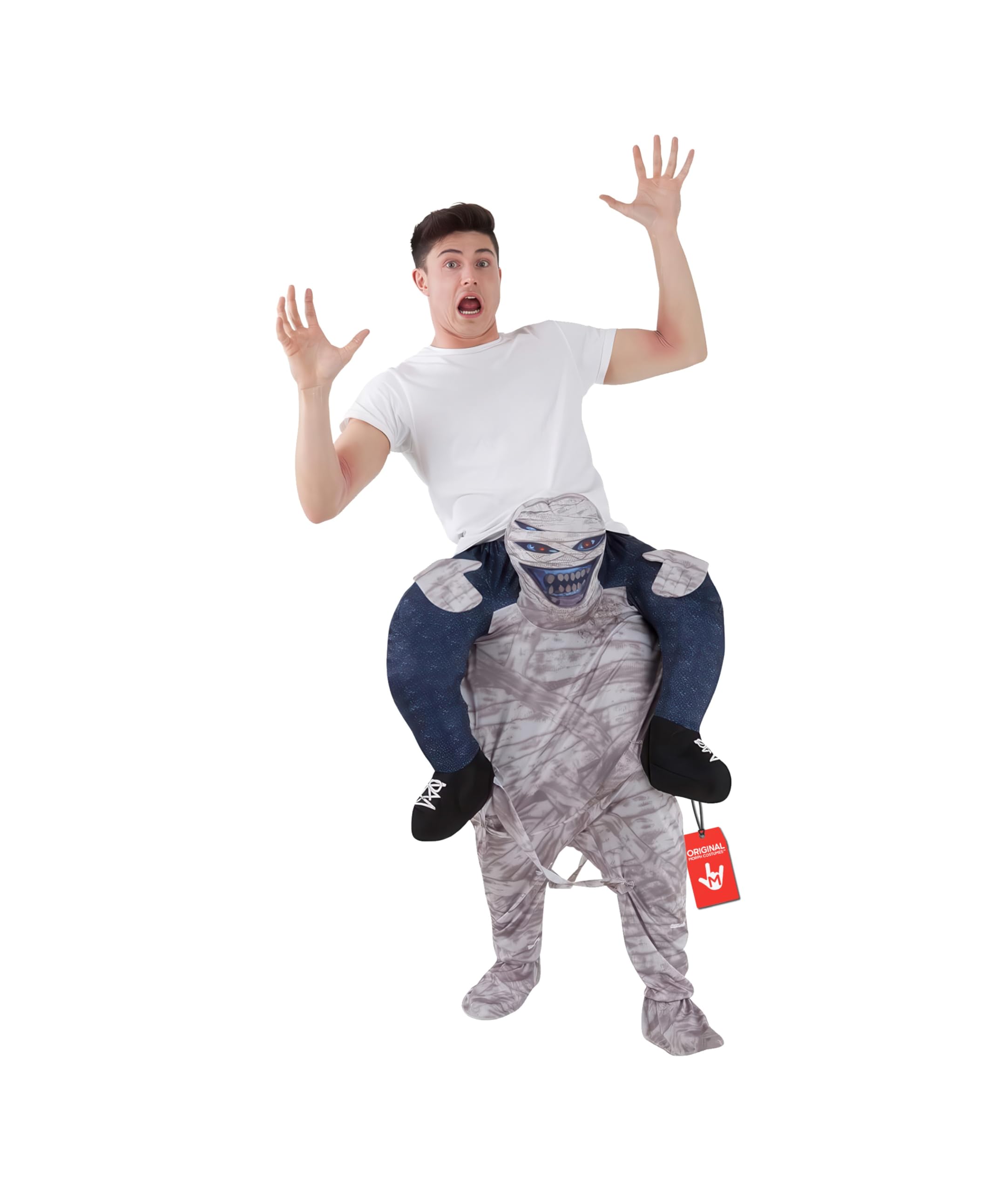 Unisex Piggy Back Mummy Fancy Dress Costume - With Stuff Your Own Legs