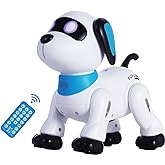 yiman Remote Control Robot Dog Toy, Programmable Interactive & Smart Dancing Robots for Kids 5 and up, RC Stunt Toy Dog with 