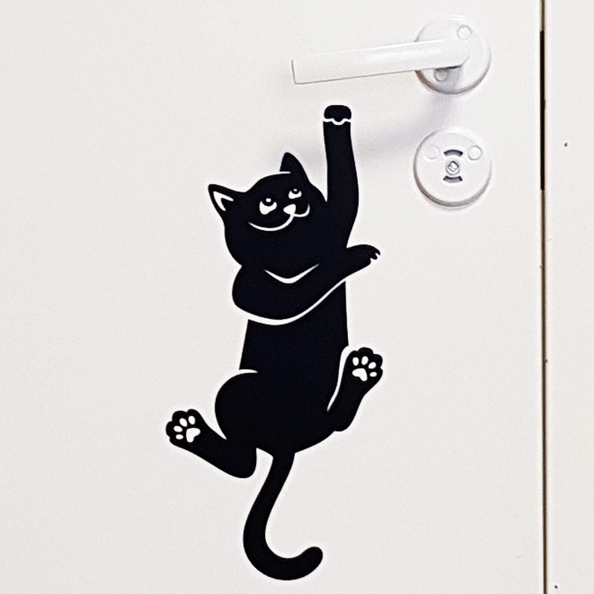 Cat Wall Sticker Door Handle Light Switch Socket Wall Sticker Vinyl Decal Mural Home Decoration Power Socket Kids Room Nursery Children Room