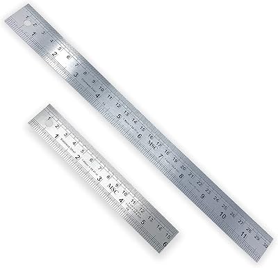 MSC Stainless Steel Metric Ruler 15cm 30cm Shatterproof Straight Edge