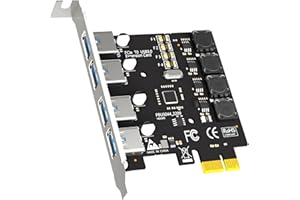 GLOTRENDS U3044 4-Port USB 3.0 Type-A 5Gb PCIe Expansion Card for Intel, AMD, and ARM Platform, Compatible with Windows and L