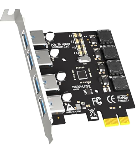Amazon.com: 4 Ports PCIE USB 3.0 Card Super Speed 5Gbps PCI