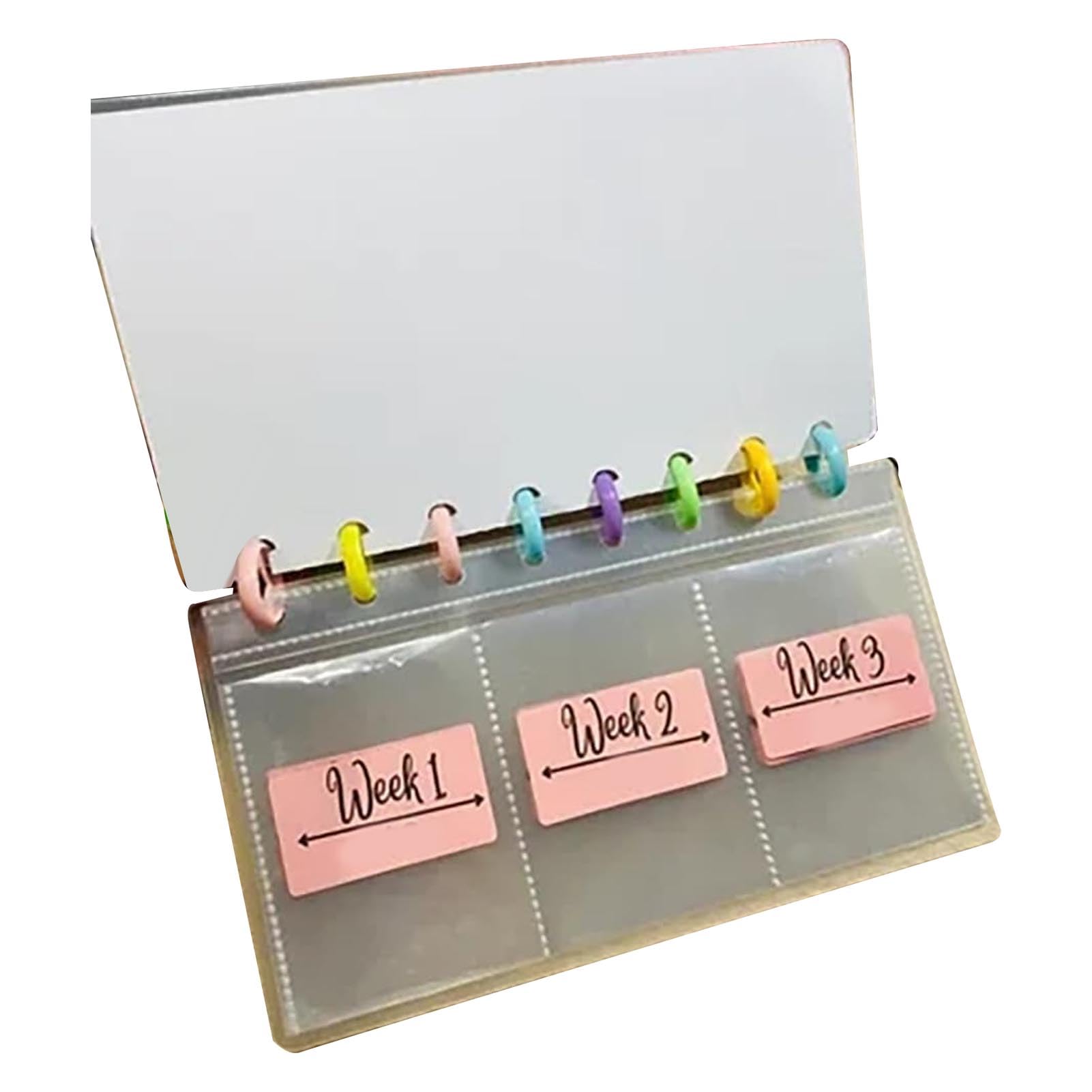 AUNMAS Savings Binder, 52 Week Money Saving Challenge Binder PVC Budget Binder Money Binder Book Planner for Cash
