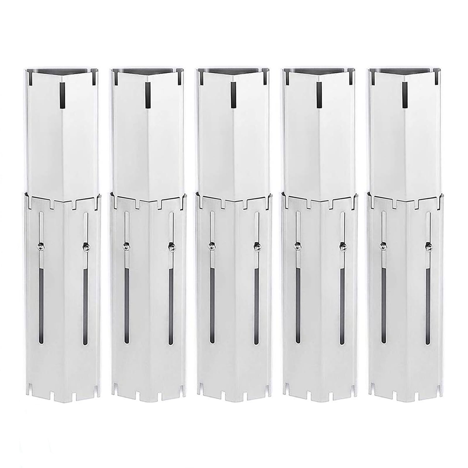 GriHero 5er-Pack Universal Flavorizer Bars, Porzellan-Stahl Heizplatte, Brennerabdeckung, Flamme Tamer Grillersatzteile für die meisten Gasgrills