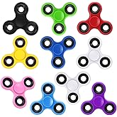 Dilabnba 10 Pack Fidget Spinner Toy Bulk for Kids Teens Adults, Metal Tri-Spinner Stainless Steel Bearing High Speed Spin, Se