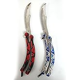 Butterfly Dragon Desk Fidget Comb &ndash; Red-Eyed Dragon Embossing, Lightweight Metal Combs, Great Fun to Comb Hair, Juggling Show &amp; Perfect Display Pieces(Curved Combs)