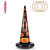 Halloween Ring Toss Game Set, Inflatable Witch Hat