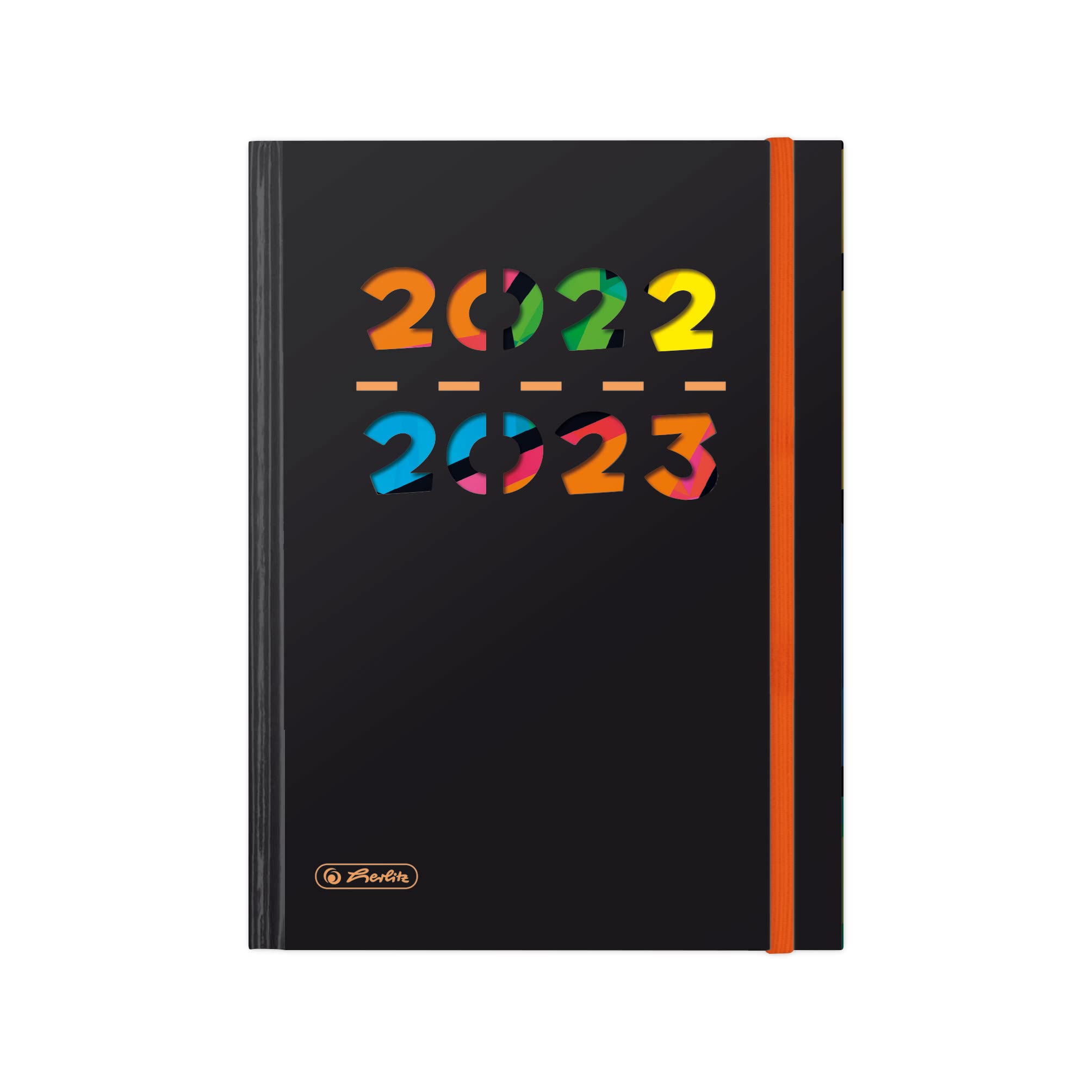 Pure A5 School Diary 22/23 Aug. - July, 1 Wo. = 2 Pages, 4 Pieces, Black