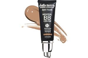 Bellaterra Cosmetics Mineral BB Cream - Tinted Moisturizer & Foundation, Hypoallergenic, Buildable Coverage, Oil-Free, Non-Comedogenic, Vegan, 1.69oz, Medium Tan 105