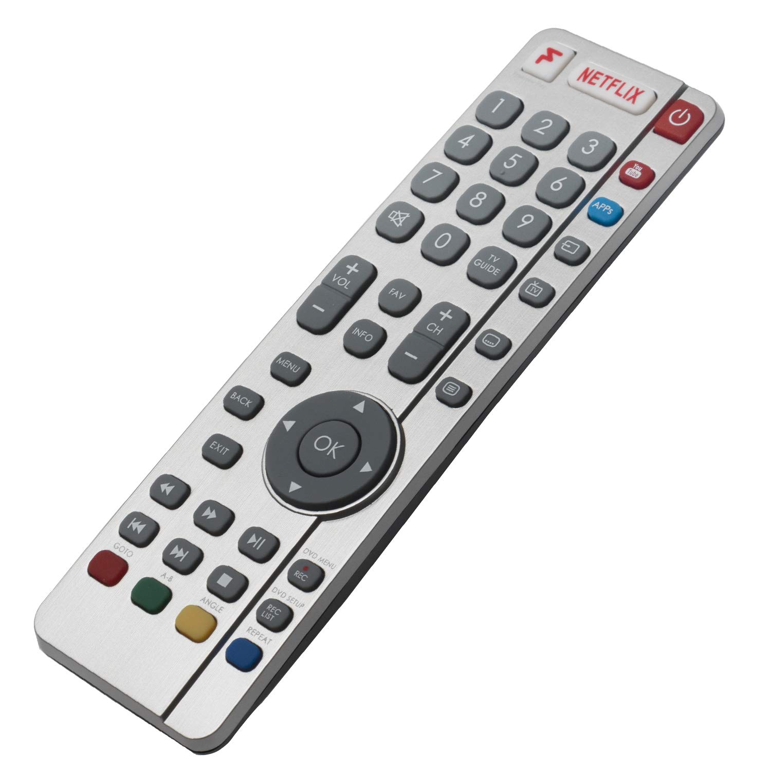 VINABTY SHWRMC0122 Remote Control Replacement suitable for LC40CFG6021KF LC-55CFG6242KF LC-55CFG6241KF LC-49CFG6242KF LC-49CFG6241KF LC-43CFG6242KF LC-40CFG6242KF