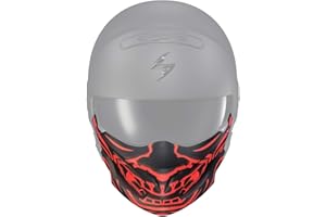 ScorpionEXO Covert Optional Replacement DOT Approved Chin Cover for Covert Helmets Samurai (Glow in The Dark Red)